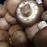 A selection of dark chestnut mushrooms