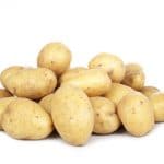 A mound of washed small salad potatoes